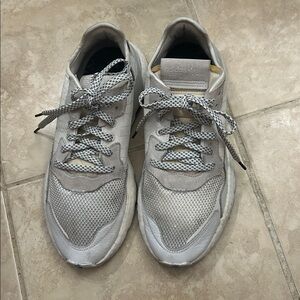 Adidas Men's Gray and White Sneakers